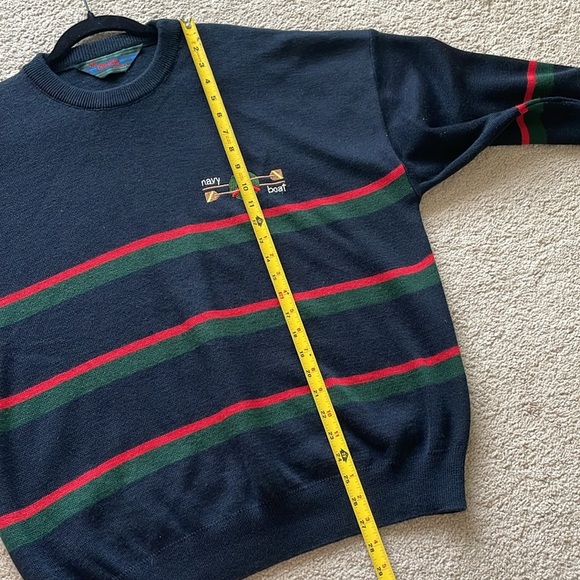 Vintage Retro Oversized Nautical Sweater Men’s L Preppy Academia - Picture 9 of 11